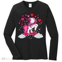 Unicorn Valentines Day Love Heart Rainbow Women's Long Sleeve Shirt thumb 0