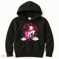 Unicorn Valentines Day Love Heart Rainbow Kids Hoodie thumb 0