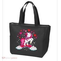 Unicorn Valentines Day Love Heart Rainbow Tote Bag thumb 3