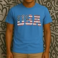 Usa Vintage Flag Great Gift T-Shirt thumb 3