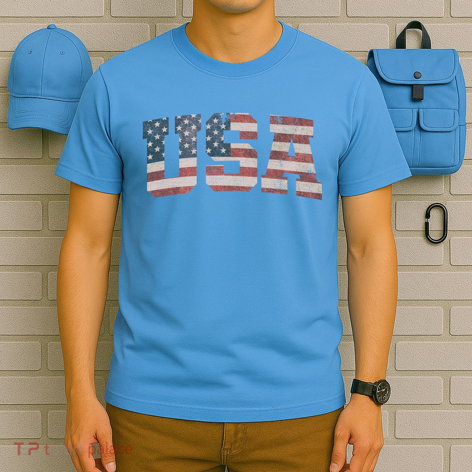 Usa Vintage Flag Great Gift T-Shirt