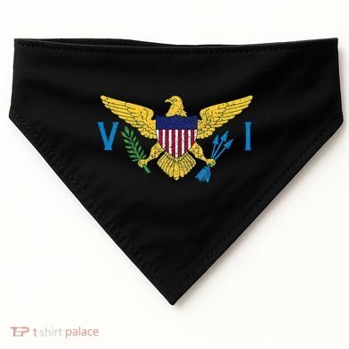 Us Virgin Islands Usvi Flag Pride Souvenir USA-Made Doggie Bandana