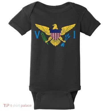 Us Virgin Islands Usvi Flag Pride Souvenir Baby Bodysuit