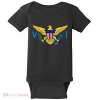 Us Virgin Islands Usvi Flag Pride Souvenir Baby Bodysuit thumb 0