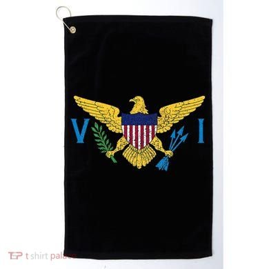 Us Virgin Islands Usvi Flag Pride Souvenir Golf Towel