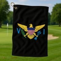 Us Virgin Islands Usvi Flag Pride Souvenir Golf Towel thumb 1
