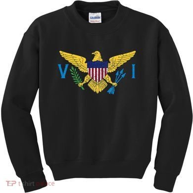 Us Virgin Islands Usvi Flag Pride Souvenir Kids Sweatshirt