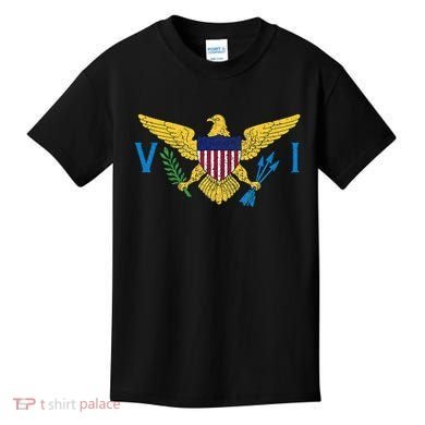 Us Virgin Islands Usvi Flag Pride Souvenir Kids T-Shirt