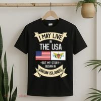 Us Virgin Islands Roots American Flag Usa Gifts T-Shirt thumb 2