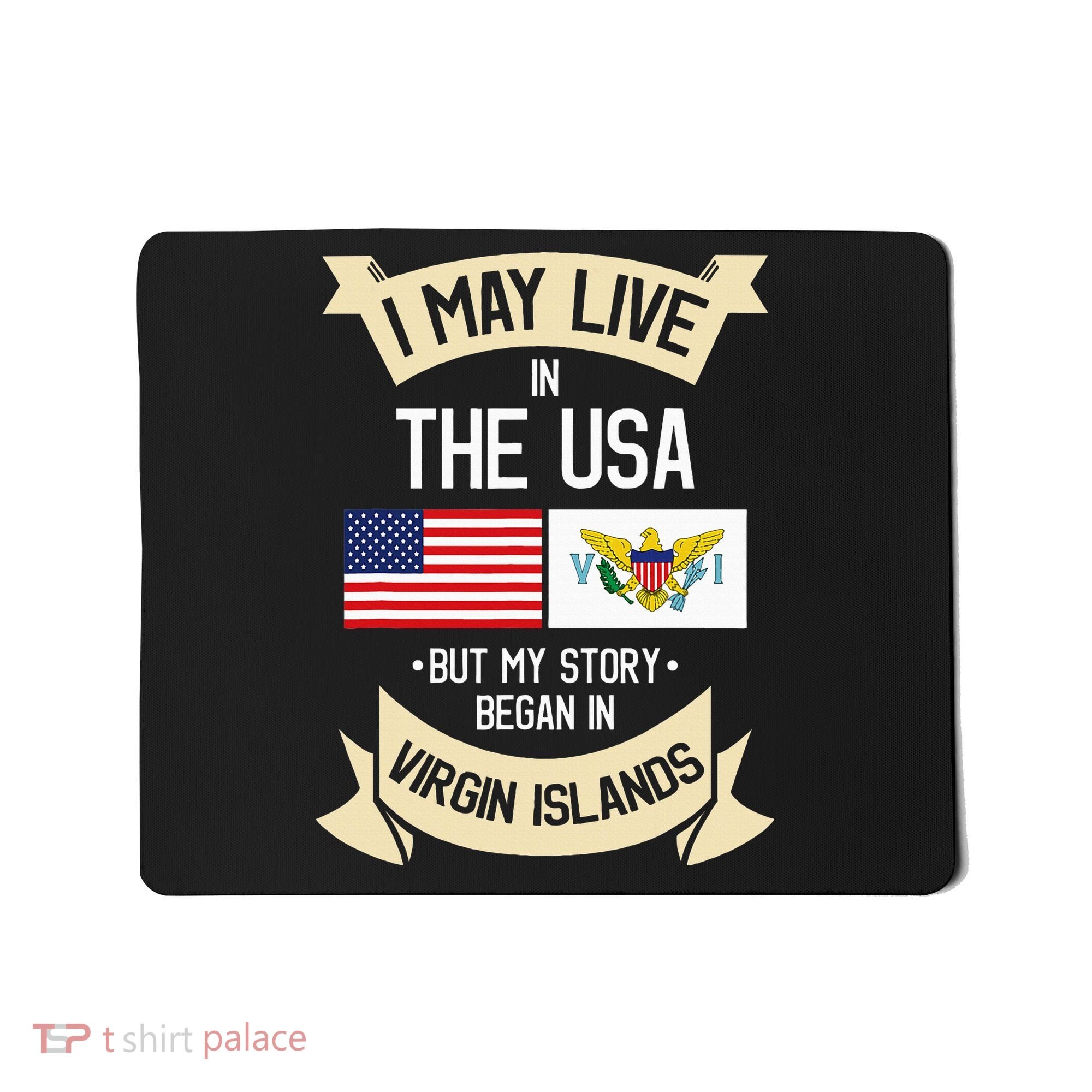 Us Virgin Islands Roots American Flag Usa Gifts Mousepad