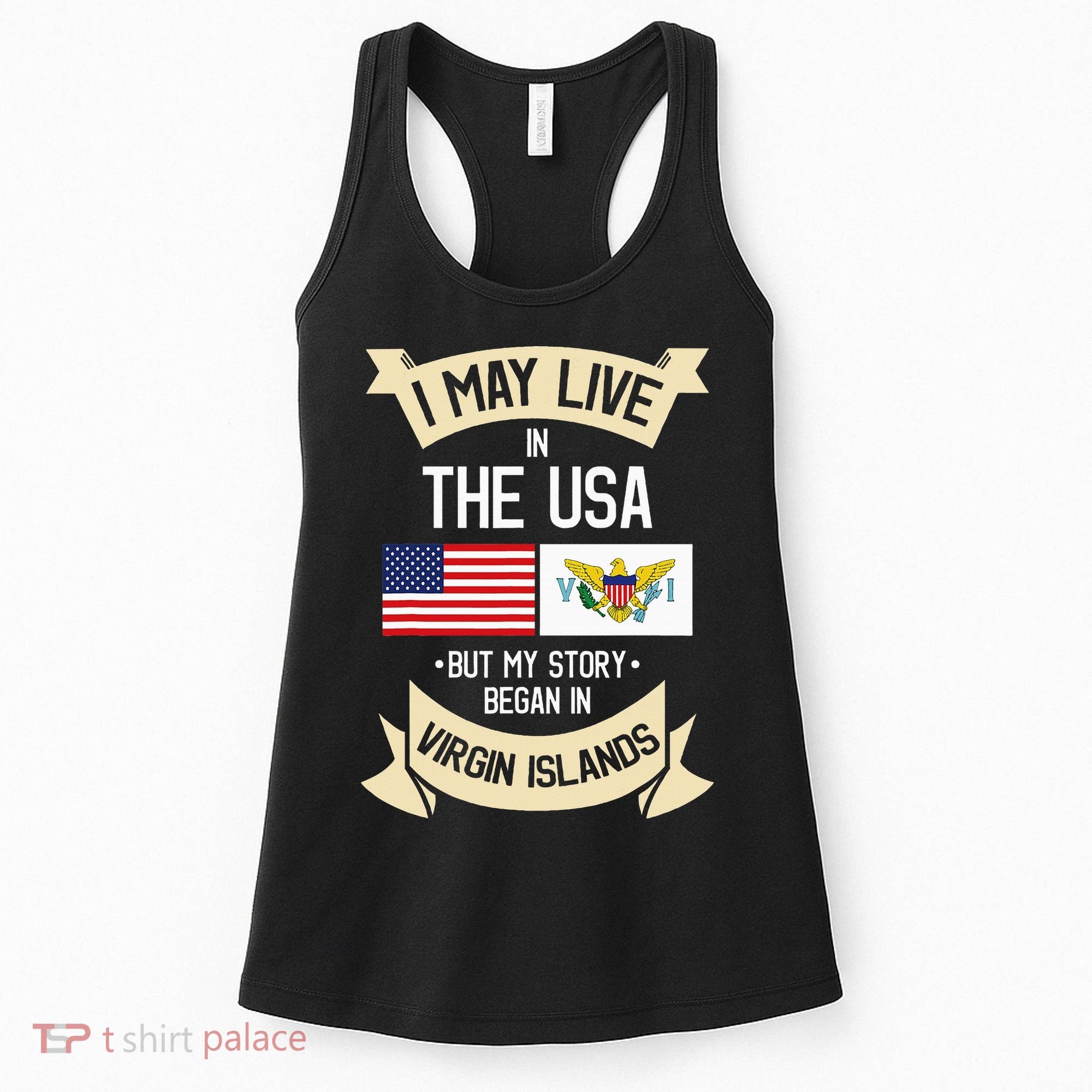 Us Virgin Islands Roots American Flag Usa Gifts Women's Tank Top