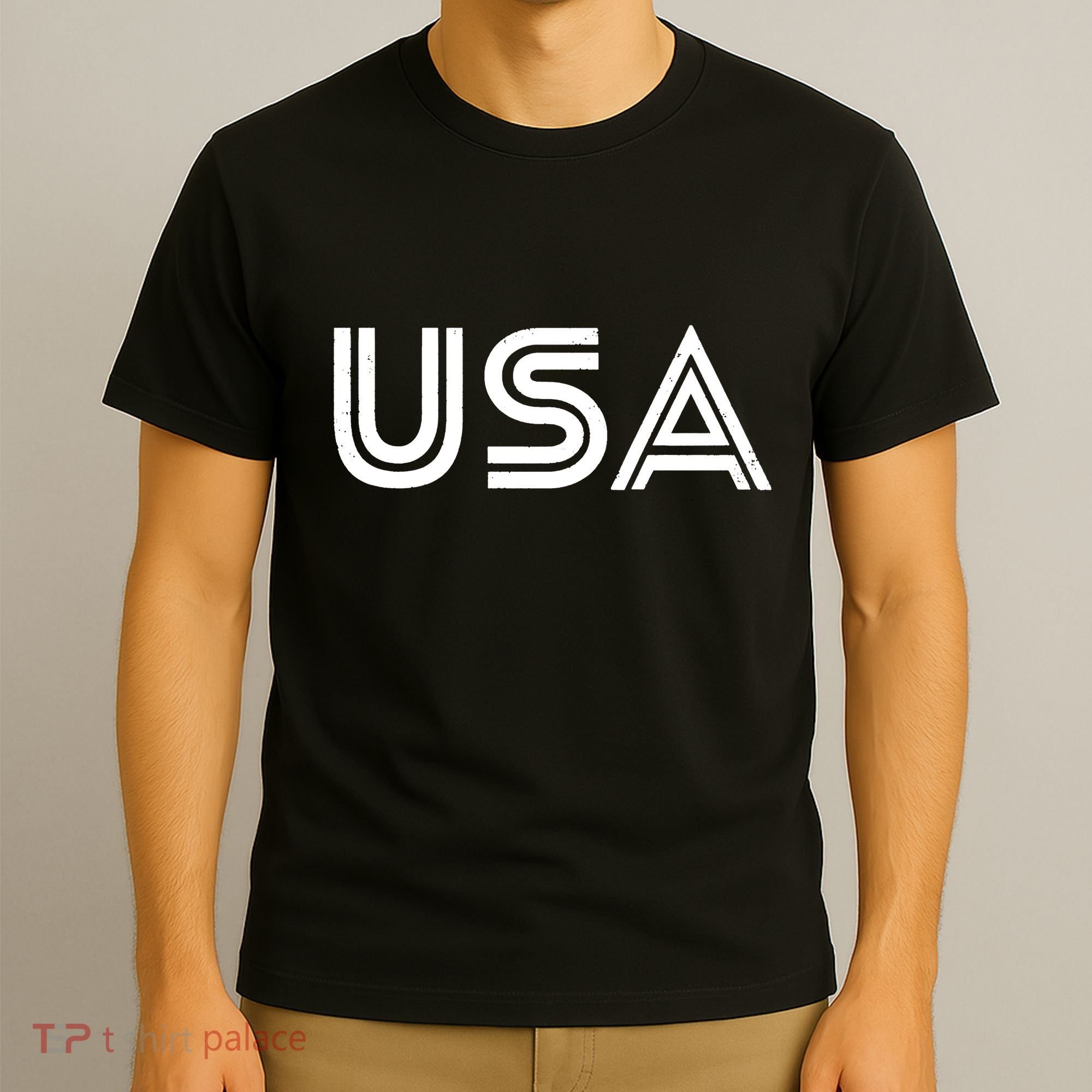 Usa Vintage Patriotic Logo T-Shirt