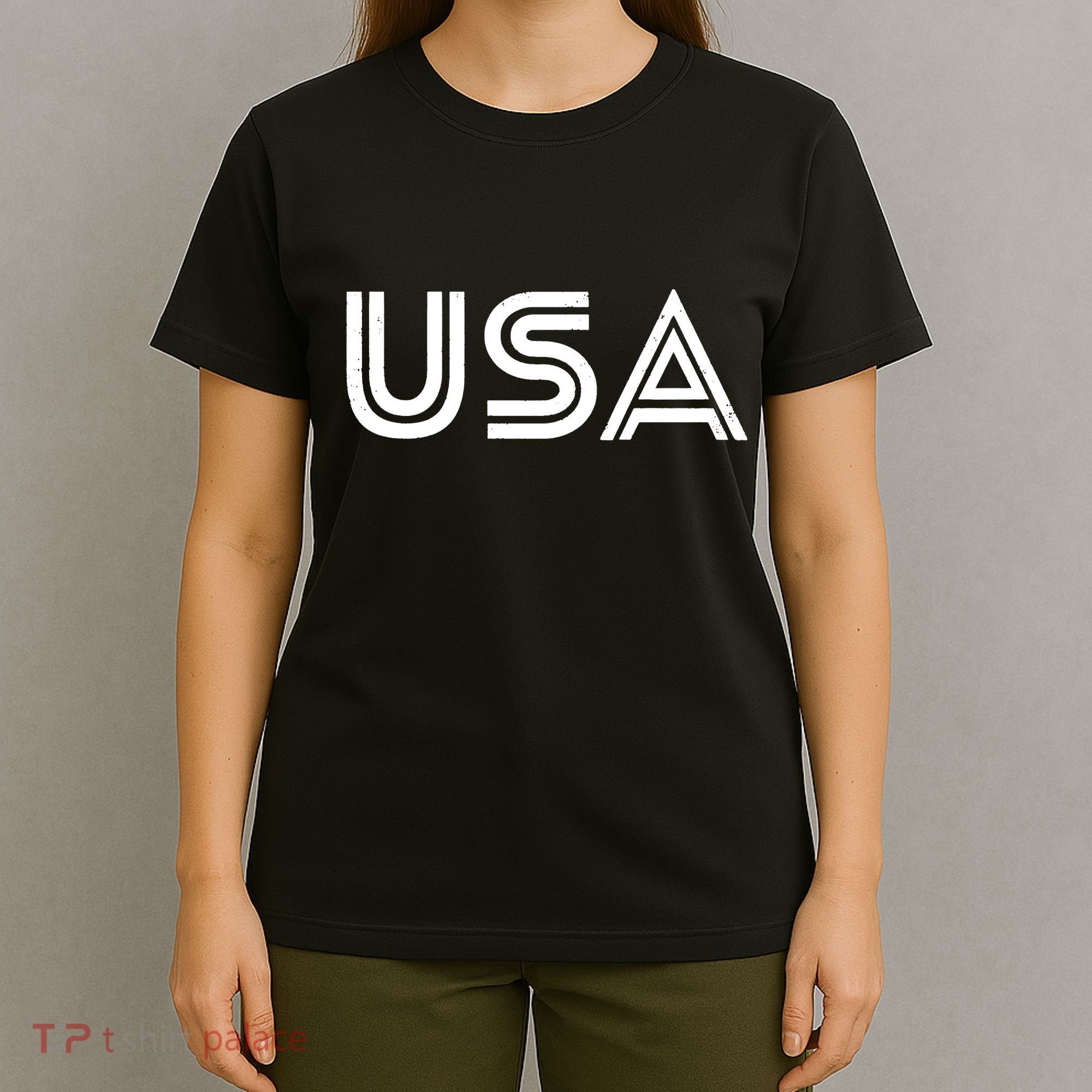 Usa Vintage Patriotic Logo T-Shirt