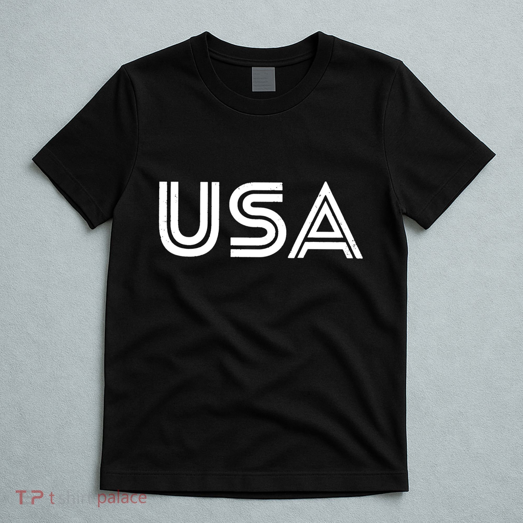 Usa Vintage Patriotic Logo T-Shirt