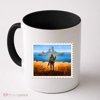 Ukraine Vs Russian Warship Stamp Coffee Mug thumb 0