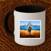 Ukraine Vs Russian Warship Stamp Coffee Mug thumb 2