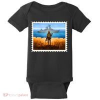 Ukraine Vs Russian Warship Stamp Baby Bodysuit thumb 0