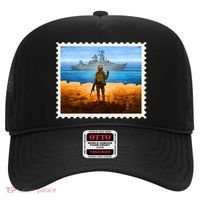 Ukraine Vs Russian Warship Stamp Hat thumb 0