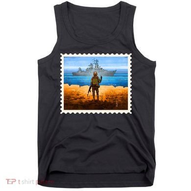 Ukraine Vs Russian Warship Stamp Tank Top