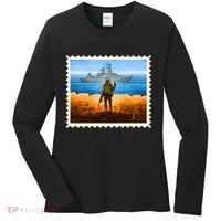 Ukraine Vs Russian Warship Stamp Women's Long Sleeve Shirt thumb 0
