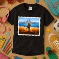 Ukraine Vs Russian Warship Stamp Kids T-Shirt thumb 3