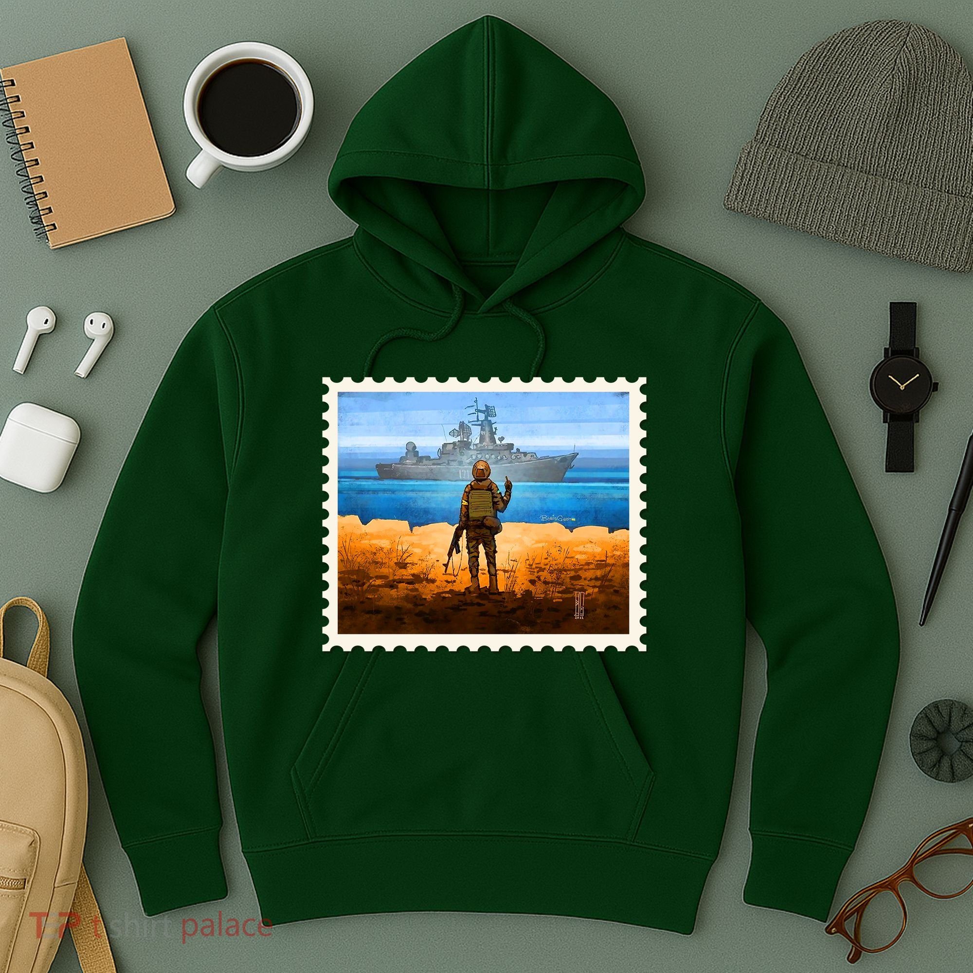 Ukraine Vs Russian Warship Stamp Hoodie