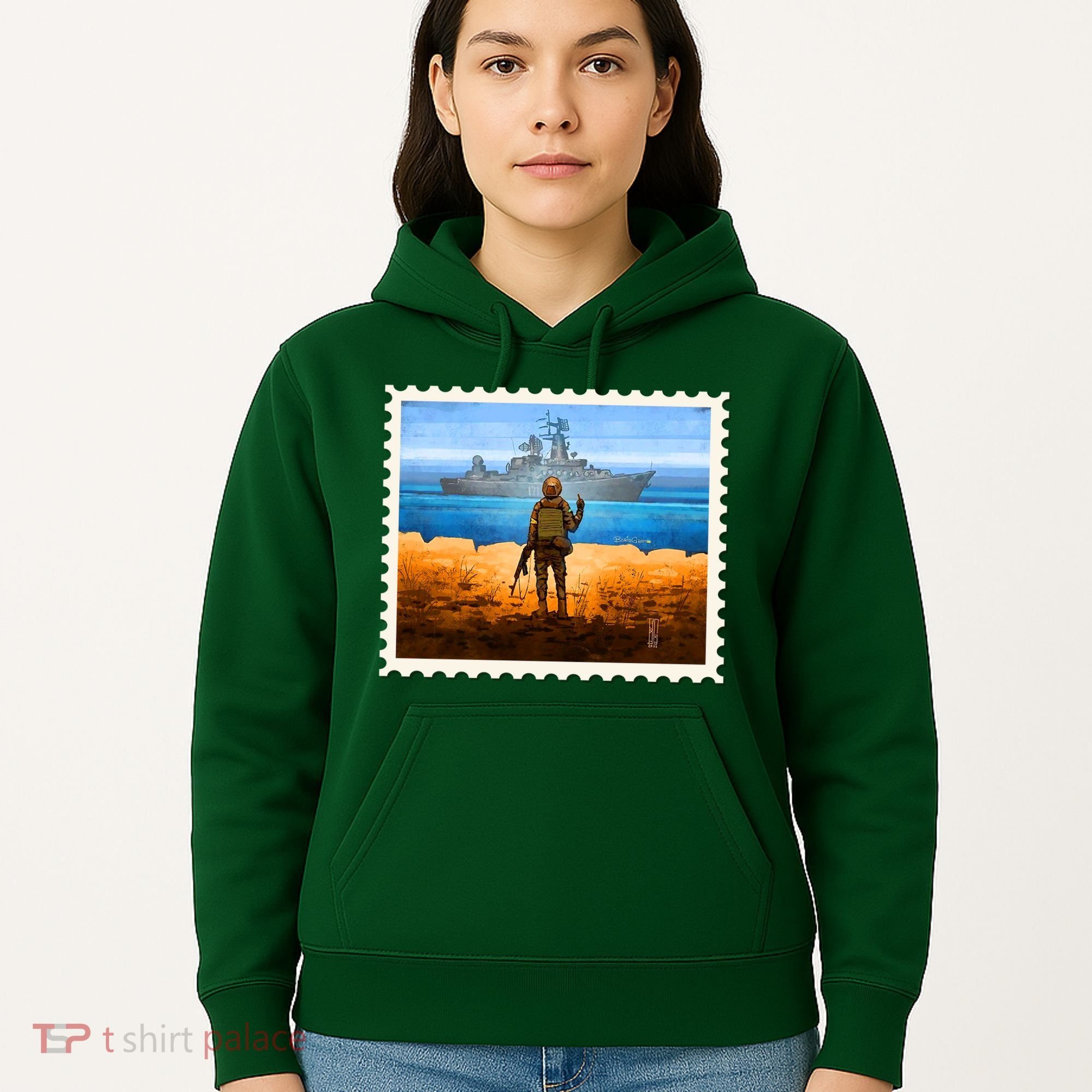 Ukraine Vs Russian Warship Stamp Hoodie