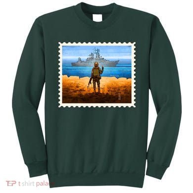 Ukraine Vs Russian Warship Stamp Sweatshirt