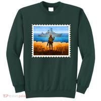 Ukraine Vs Russian Warship Stamp Sweatshirt thumb 0