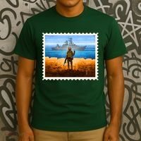 Ukraine Vs Russian Warship Stamp T-Shirt thumb 3
