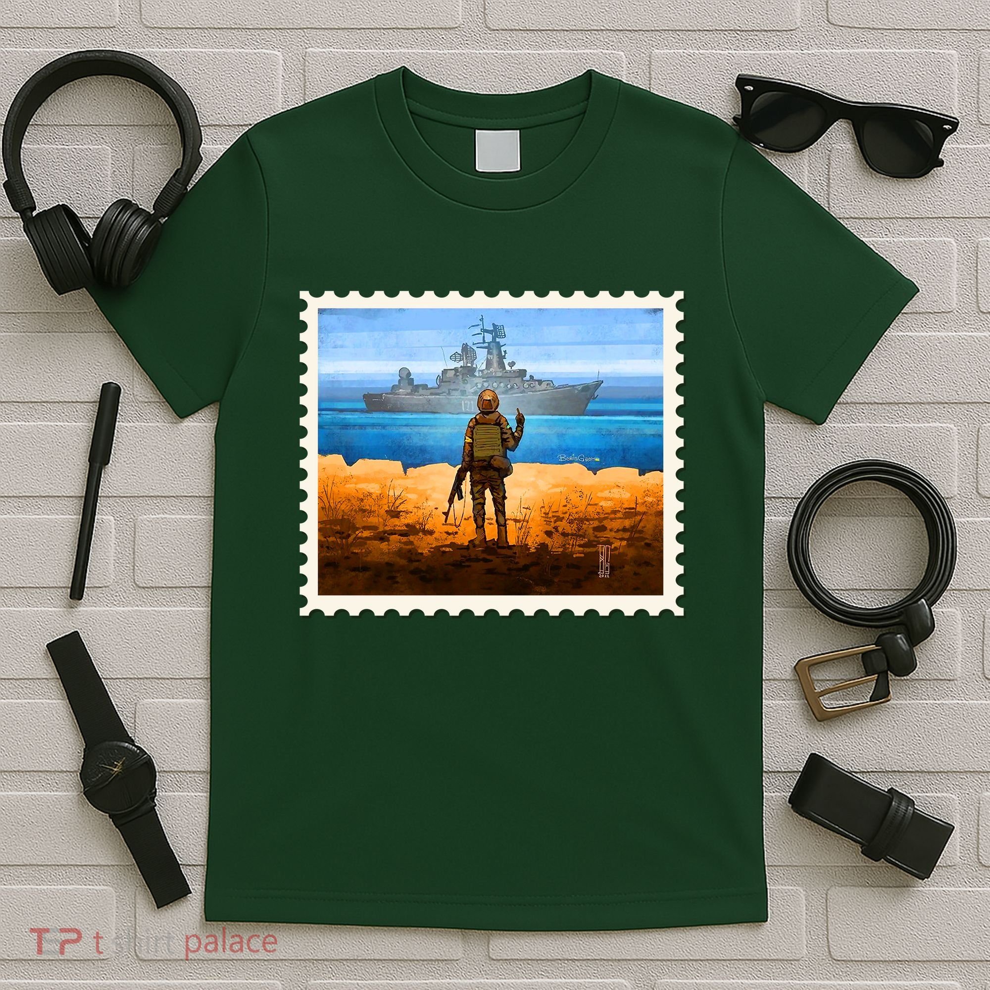 Ukraine Vs Russian Warship Stamp T-Shirt