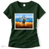 Ukraine Vs Russian Warship Stamp Women's T-Shirt thumb 0