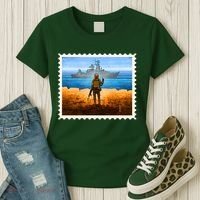 Ukraine Vs Russian Warship Stamp Women's T-Shirt thumb 3