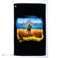 Ukraine Vs Russian Warship Golf Towel thumb 0