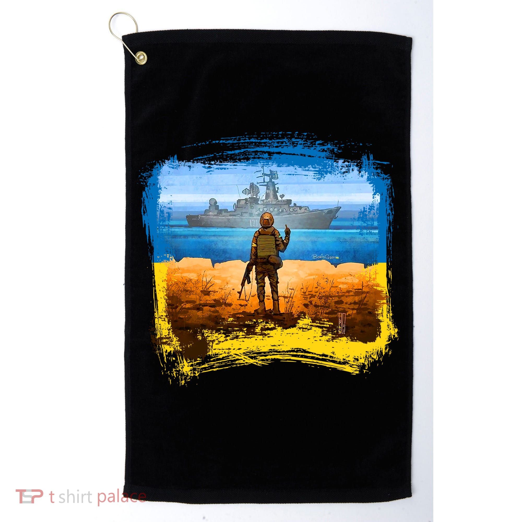 Ukraine Vs Russian Warship Golf Towel