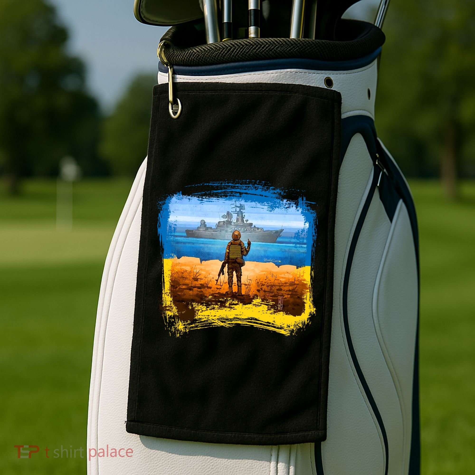 Ukraine Vs Russian Warship Golf Towel