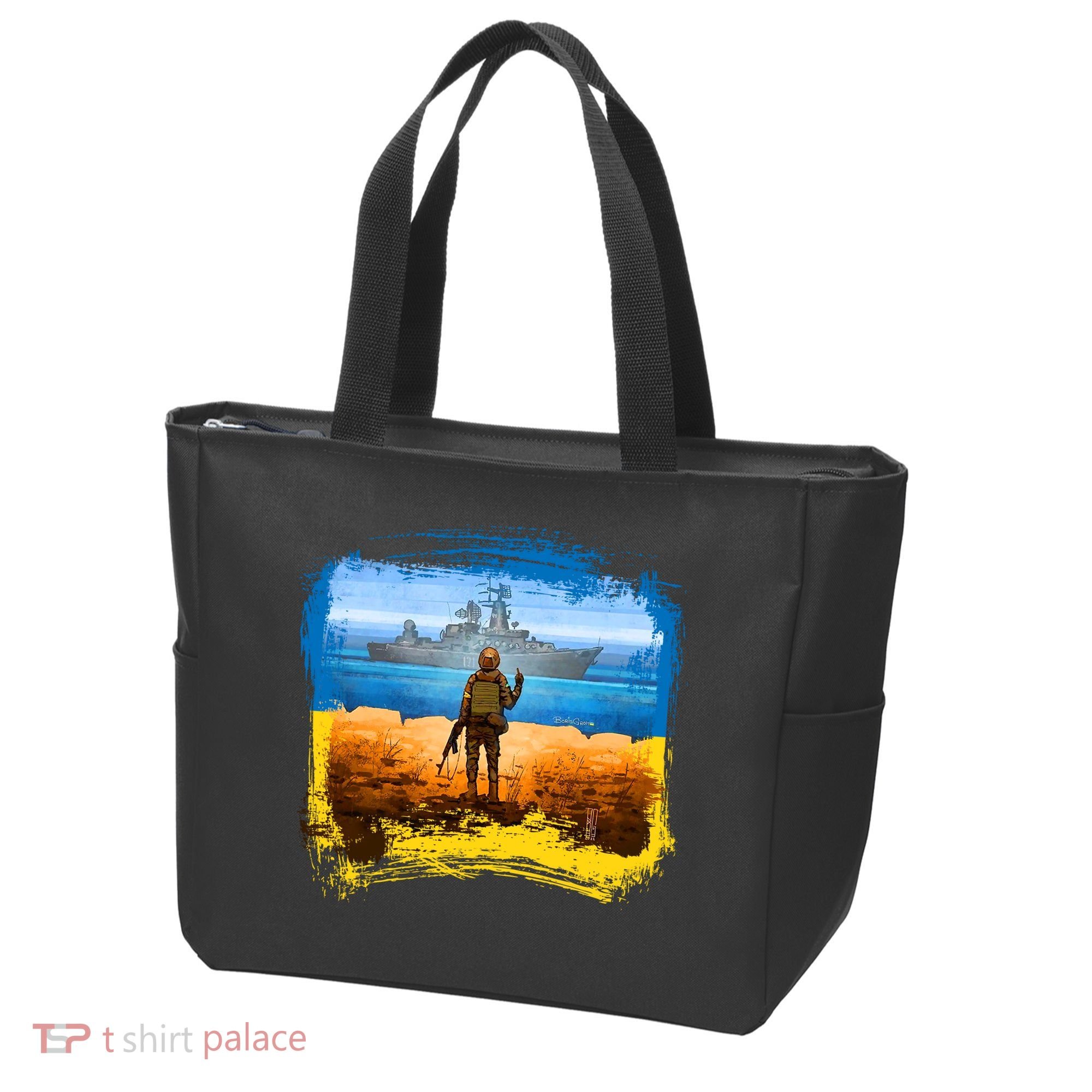 Ukraine Vs Russian Warship Tote Bag