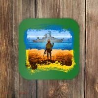Ukraine Vs Russian Warship Coaster thumb 0