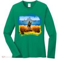 Ukraine Vs Russian Warship Women's Long Sleeve Shirt thumb 0