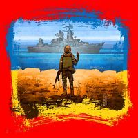 Ukraine Vs Russian Warship Santa Hat thumb 1