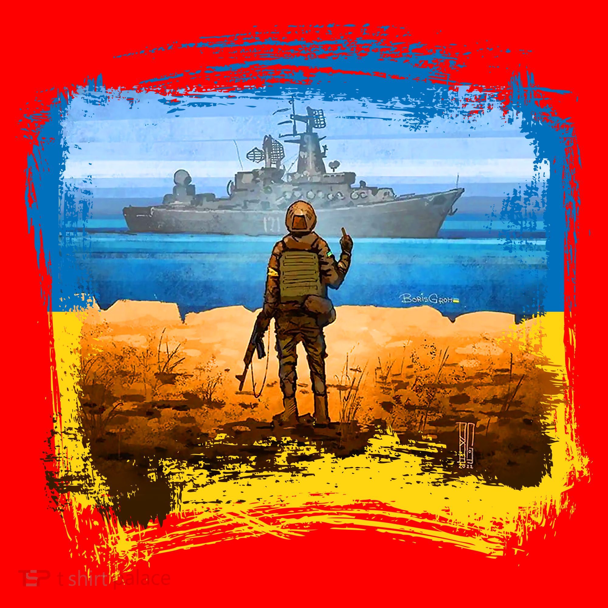 Ukraine Vs Russian Warship Santa Hat