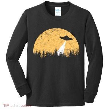 Ufo Vintage Retro Kids Long Sleeve Shirt