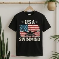 Usa Vintage Swimming Team Retro Support Usa T-Shirt thumb 2