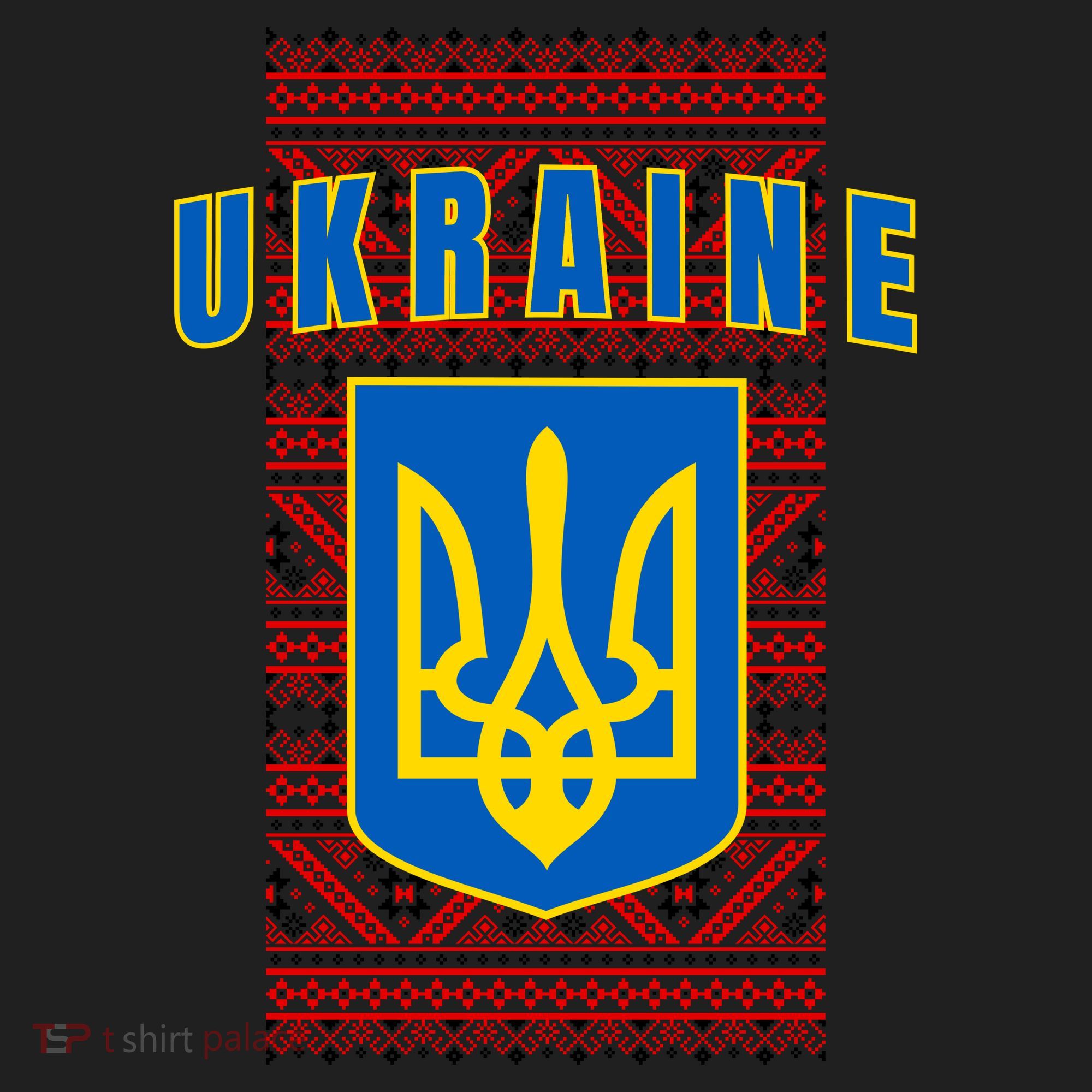 Ukraine Vyshyvanka Trident Flag Support Women's Sweatshirt
