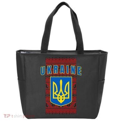 Ukraine Vyshyvanka Trident Flag Support Tote Bag