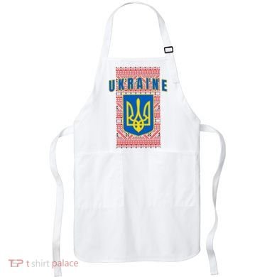 Ukraine Vyshyvanka Trident Flag Support Apron
