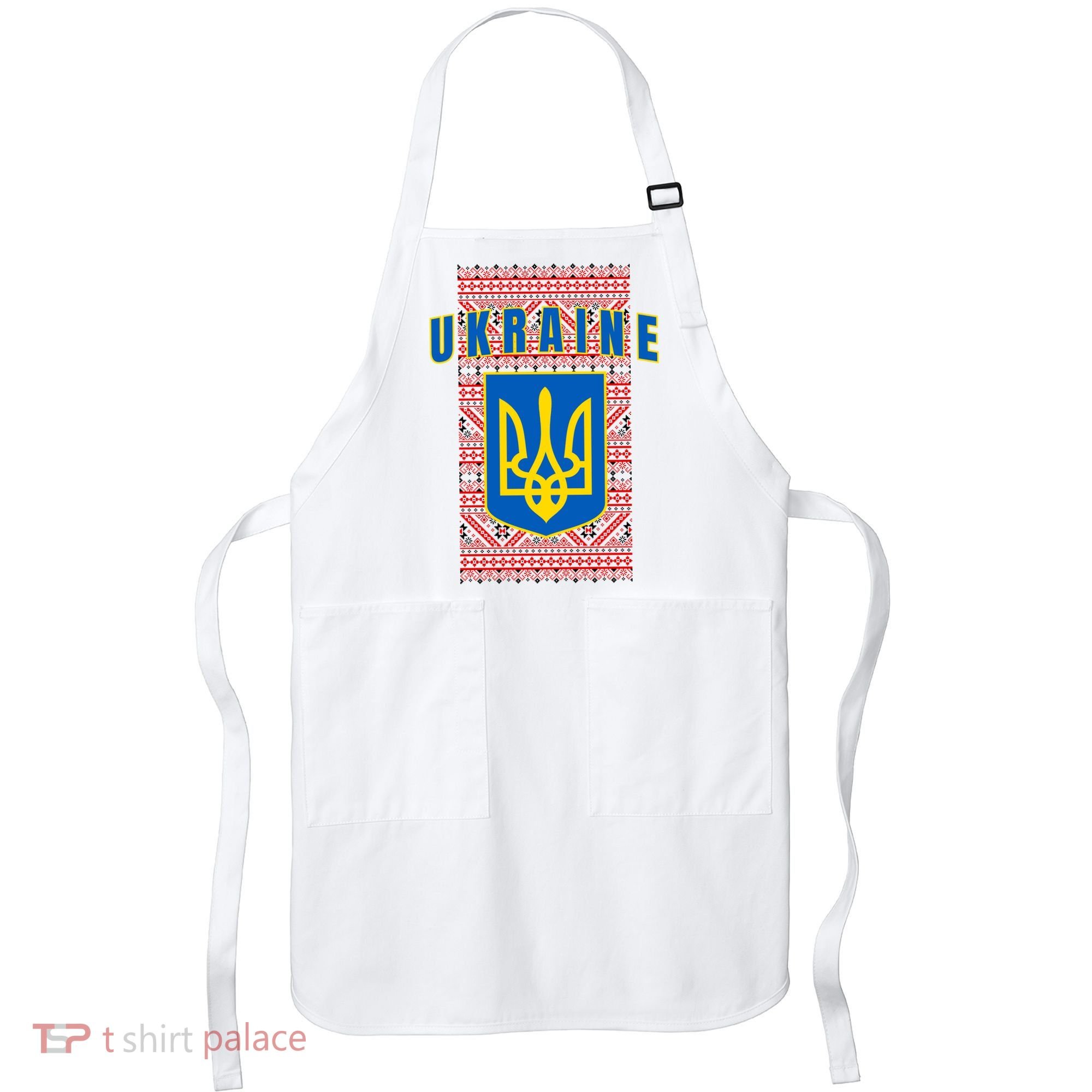 Ukraine Vyshyvanka Trident Flag Support Apron
