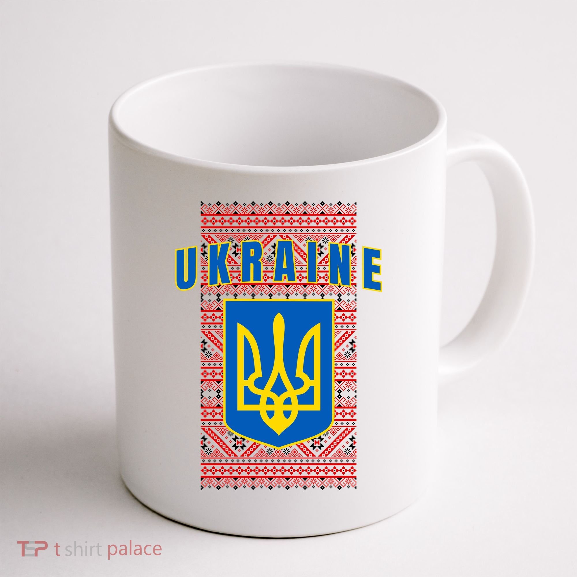 Ukraine Vyshyvanka Trident Flag Support Coffee Mug