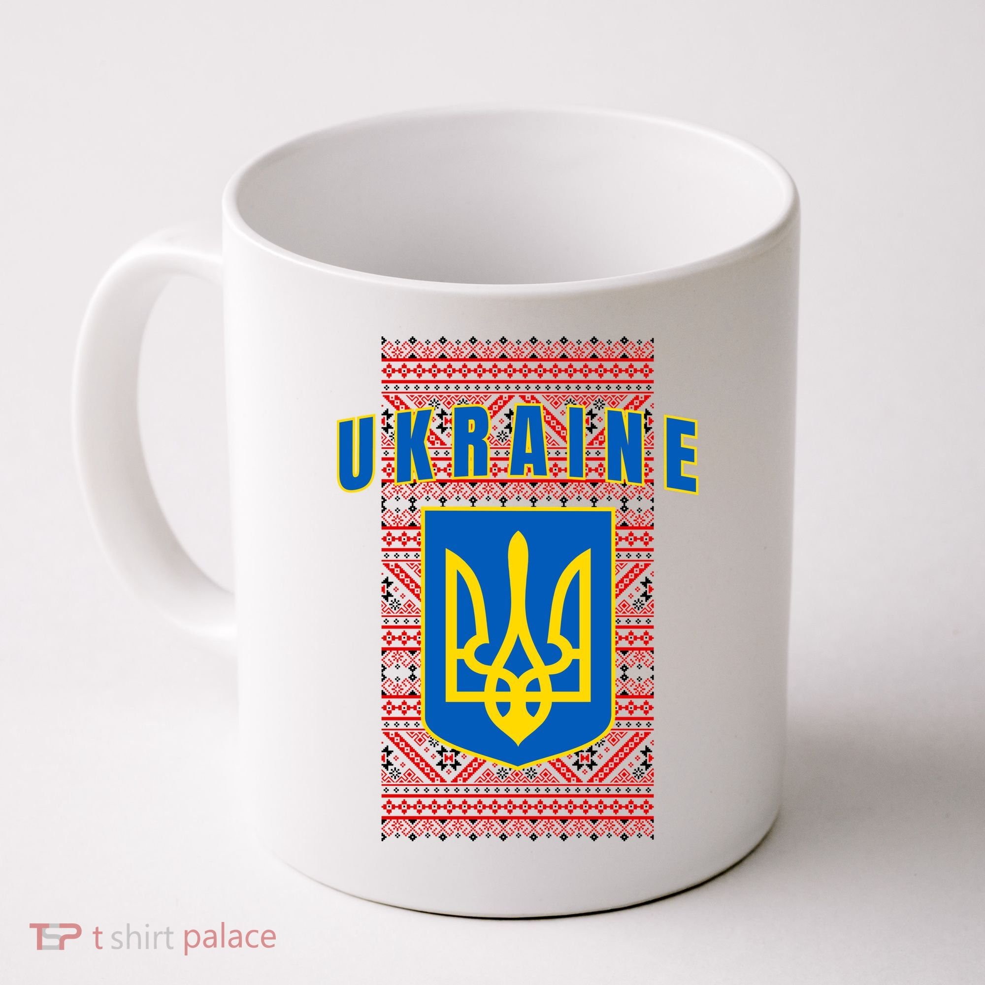 Ukraine Vyshyvanka Trident Flag Support Coffee Mug