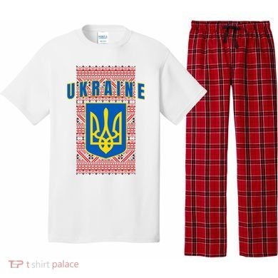 Ukraine Vyshyvanka Trident Flag Support Pajama Set